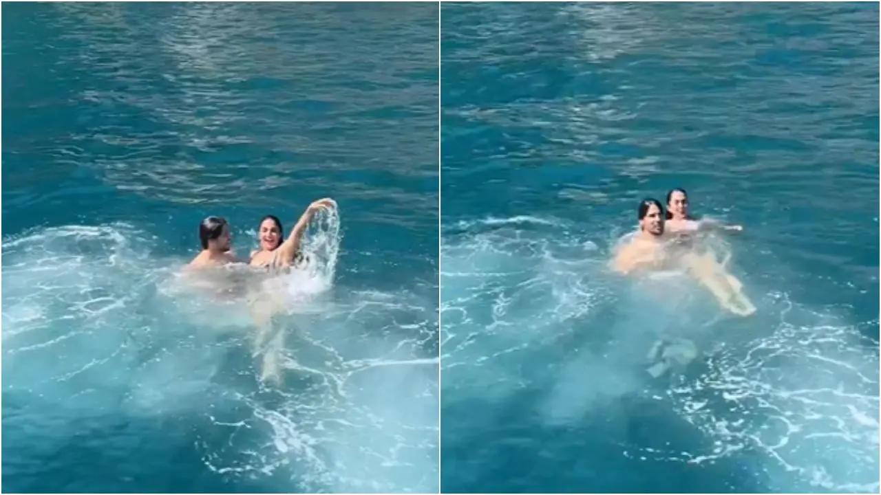 Kiara Advani celebrated her birthday with her husband Sidharth Malhotra today at an undisclosed location. She shared a video giving a glimpse of the celebration. Kiara and Sidharth dived into a turquoise blue water body looking stunning in beachwear. Read more. 