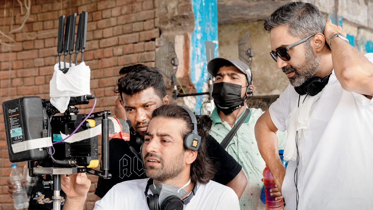 Randeep Jha with creator Sudip Sharma on the show’s set