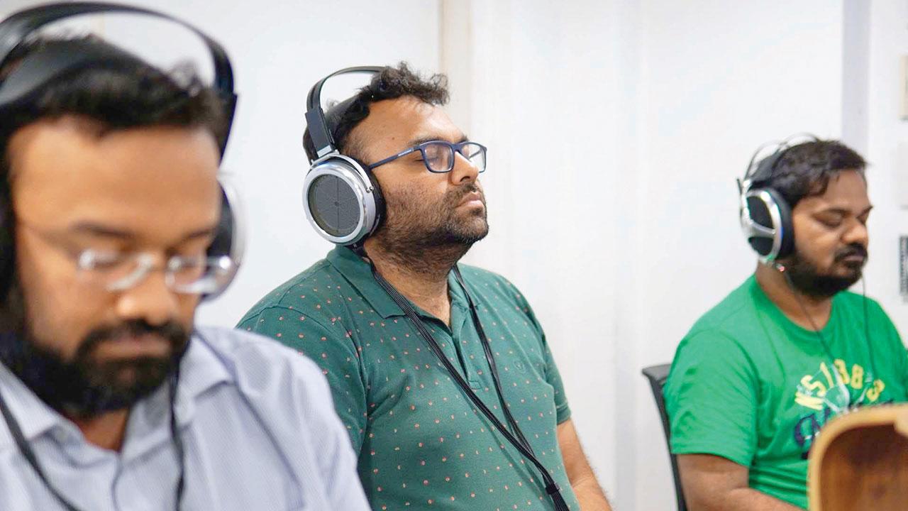 The listening sessions at Headphone Zone involves using all your senses to deeply analyse the music. Pic/Anmol Shetty
