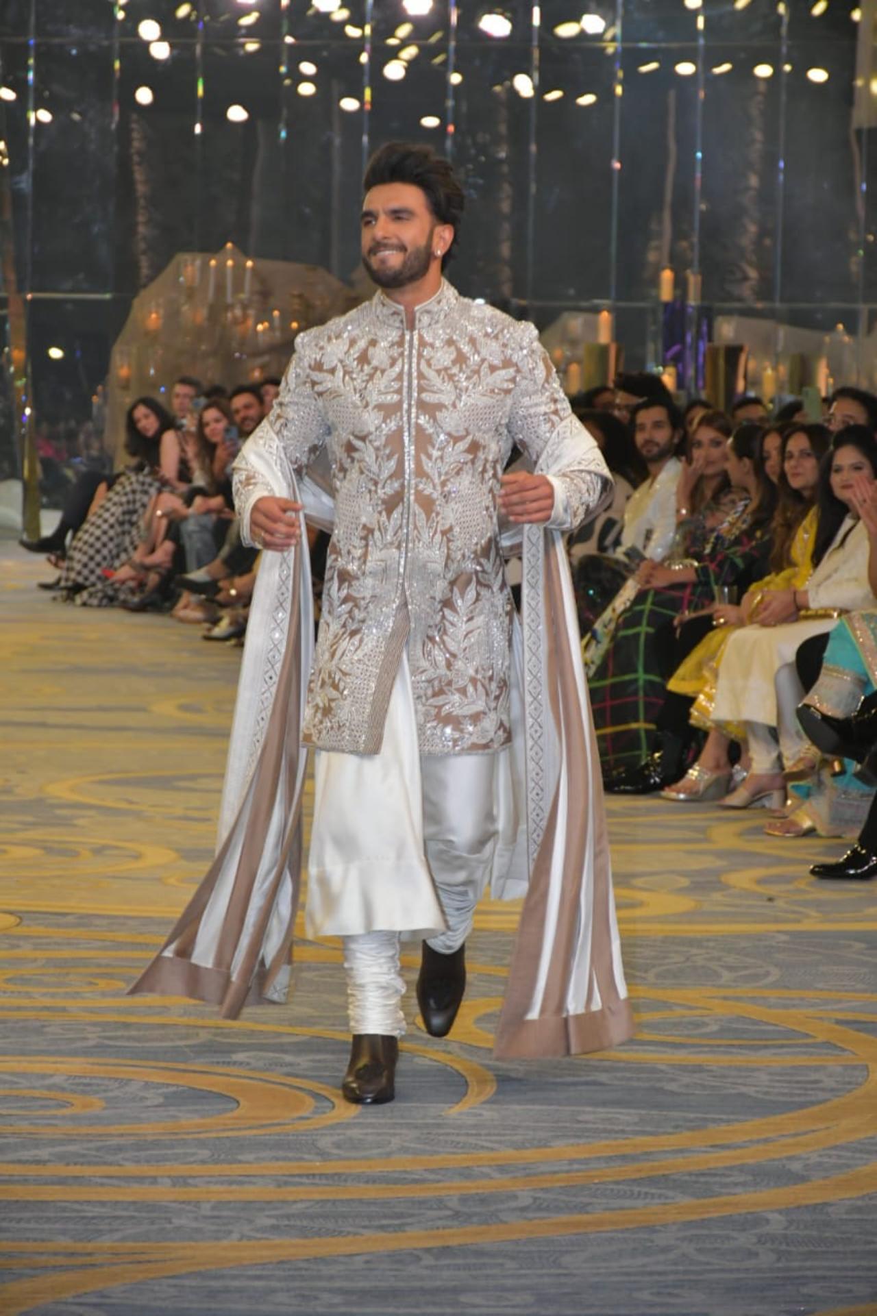 Ranveer Singh donned a stunning shwerwani and was in his element