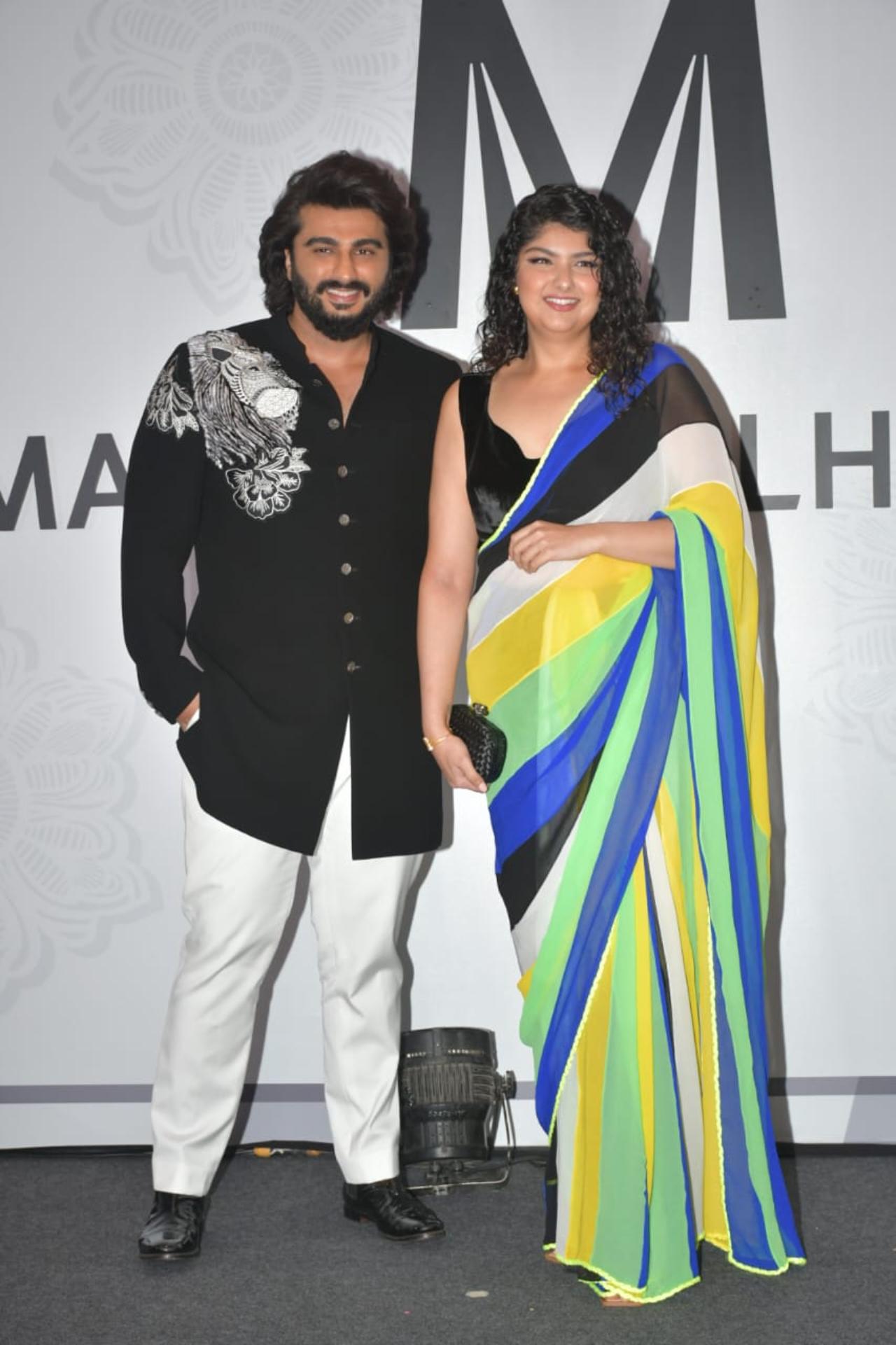 Arjun Kapoor poses with his sister Anshula