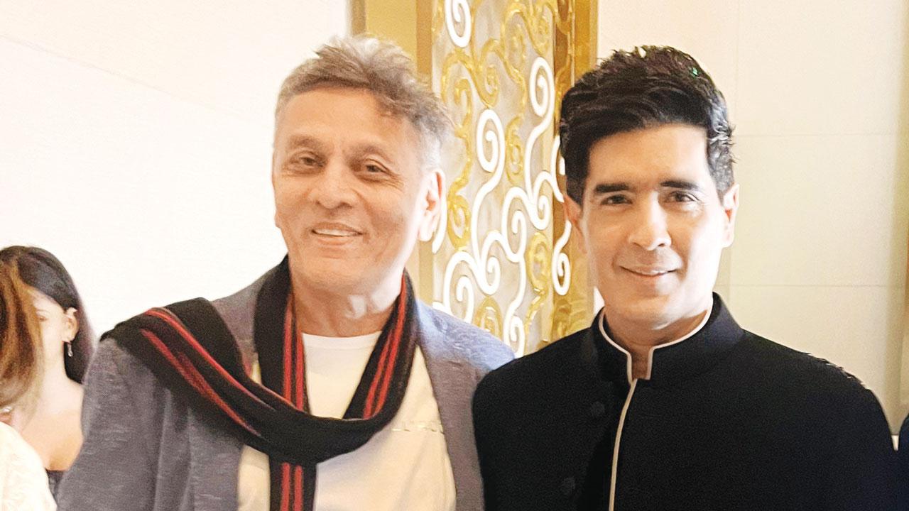 Shah with Manish Malhotra