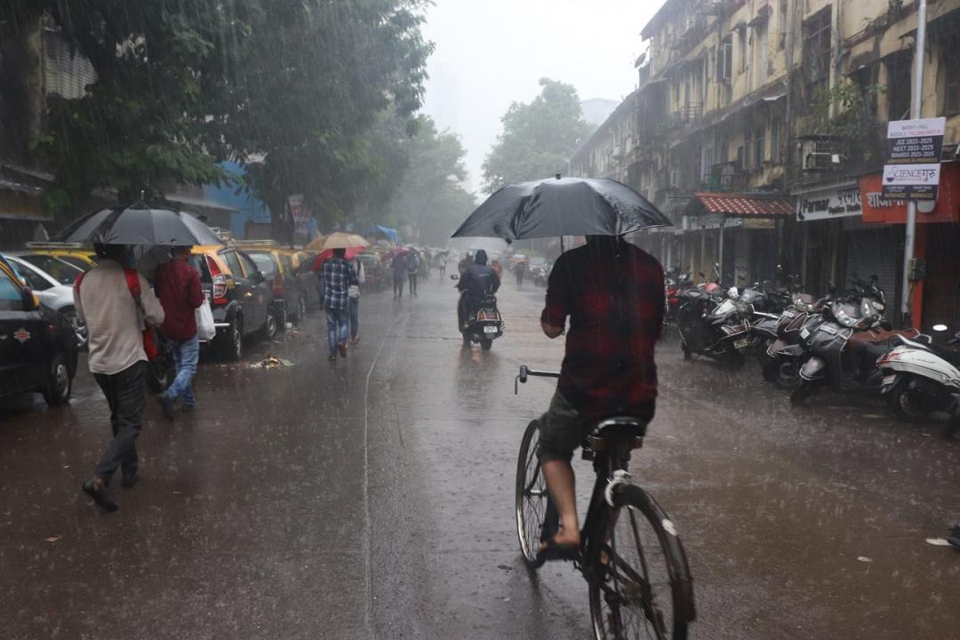 In Photos: Rain lashes parts of city, IMD predicts moderate rainfall