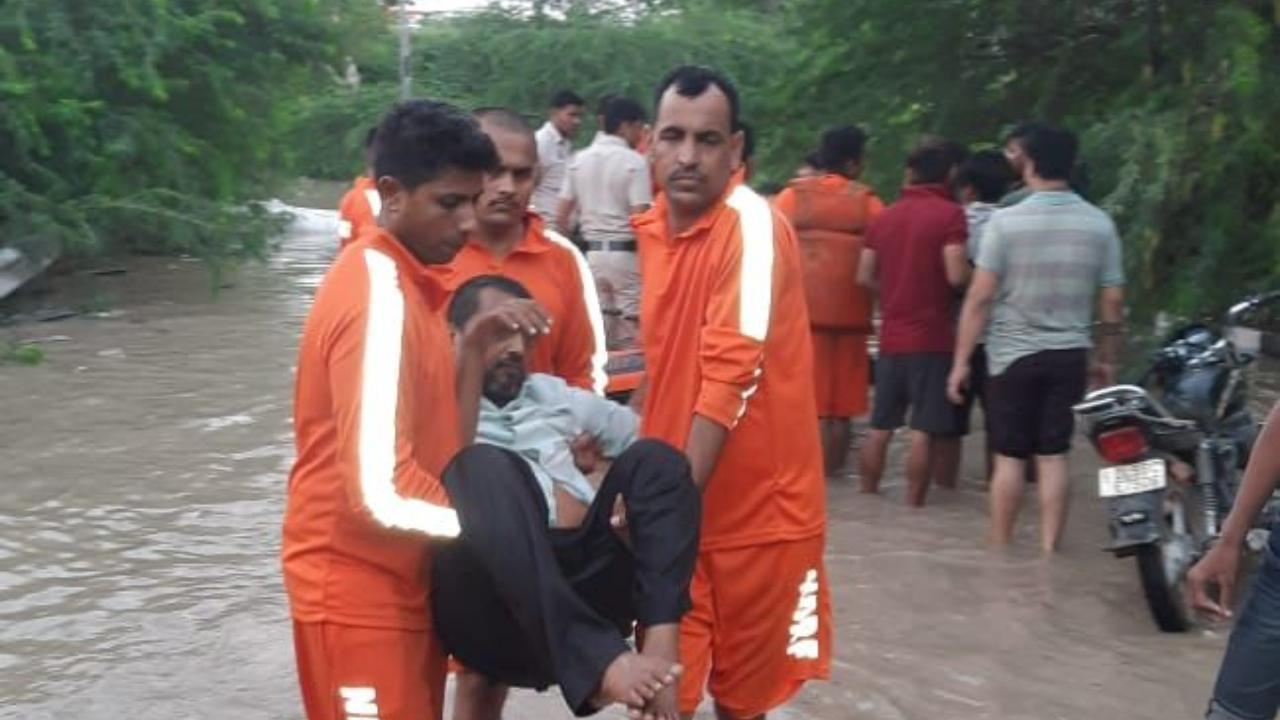 NDRF conducts rescue operations in parts of north India as rains cause flooding