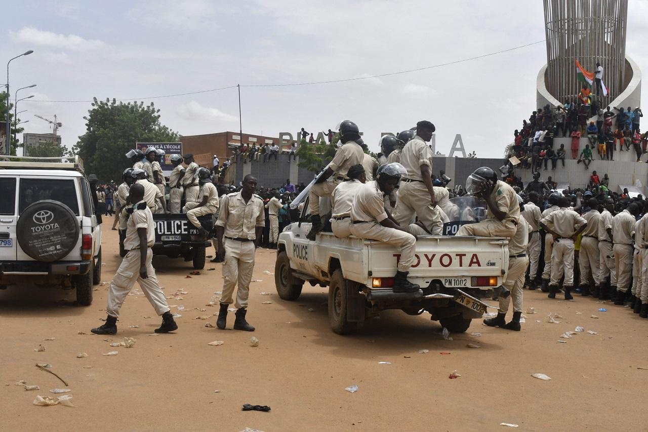 The formidable presidential guard's commander, General Abdourahmane Tiani, has declared himself the leader