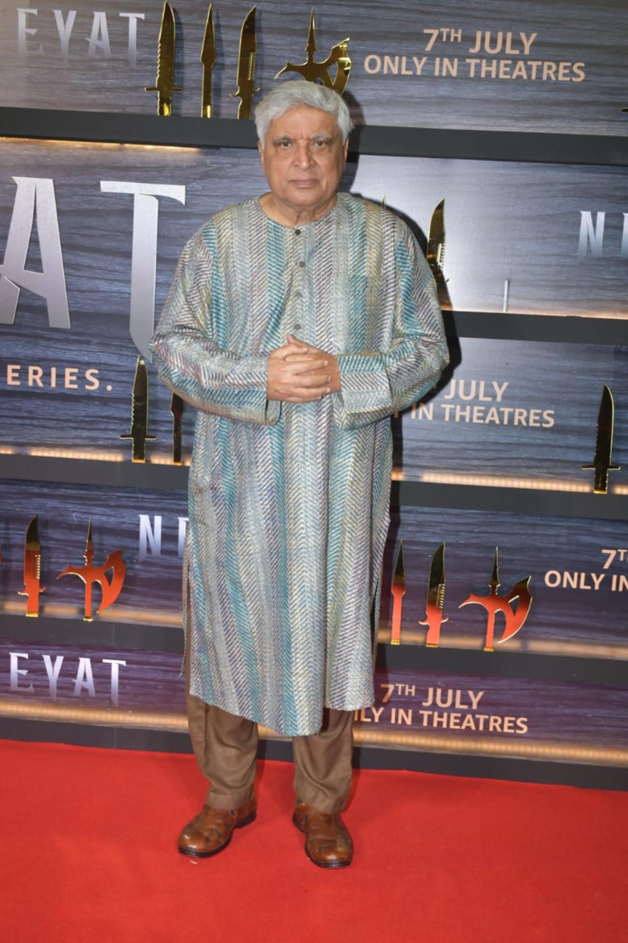 Lyricist Javed Akhtar was also present at the screening