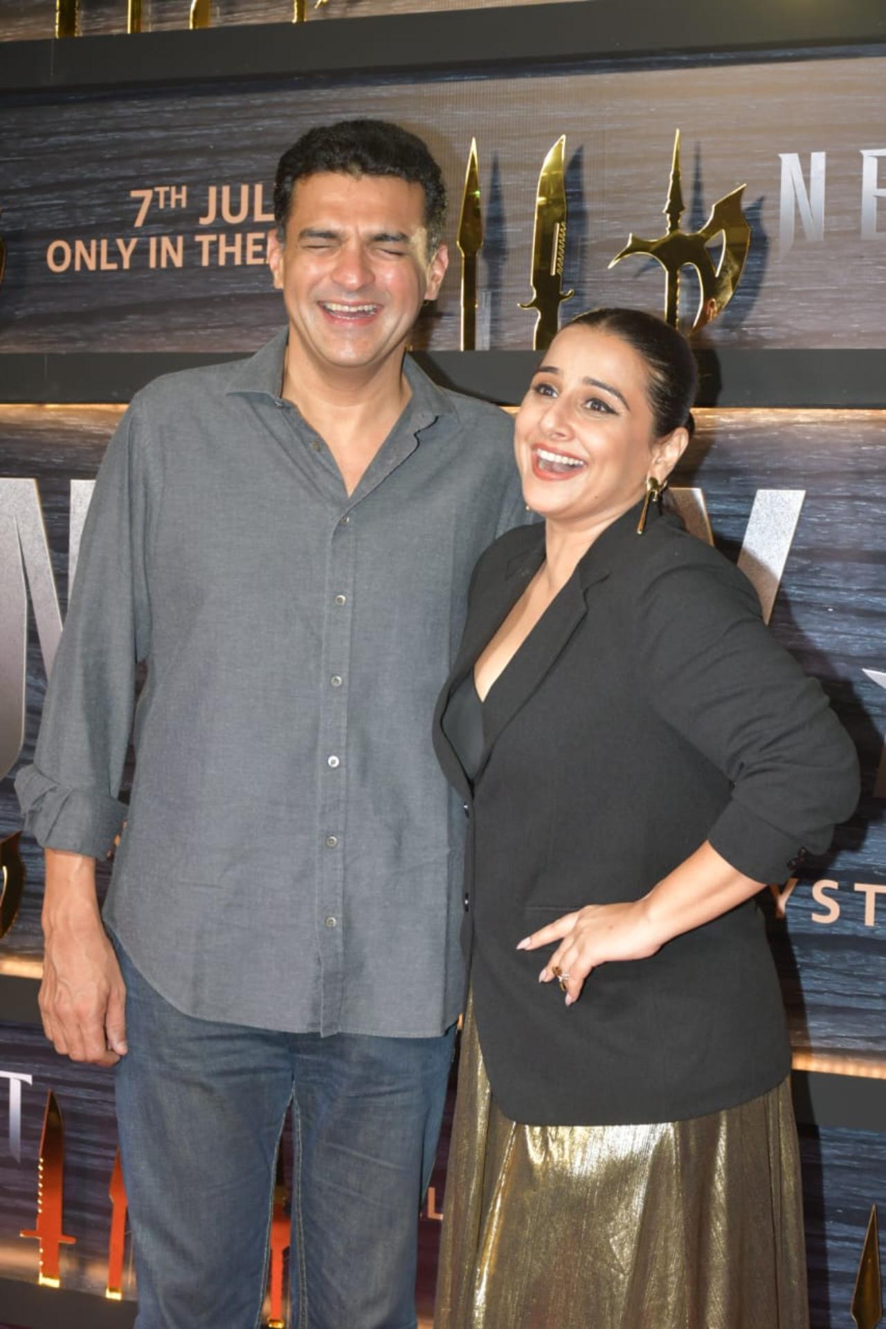Siddharth Roy Kapur was all cheers for his wife Vidya Balan who is leading the investigation in Anu Menon's film 'Neeyat'