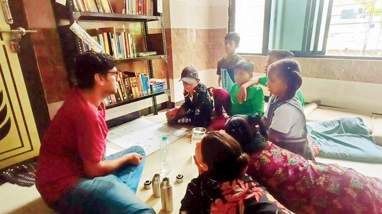 Children participate in the session