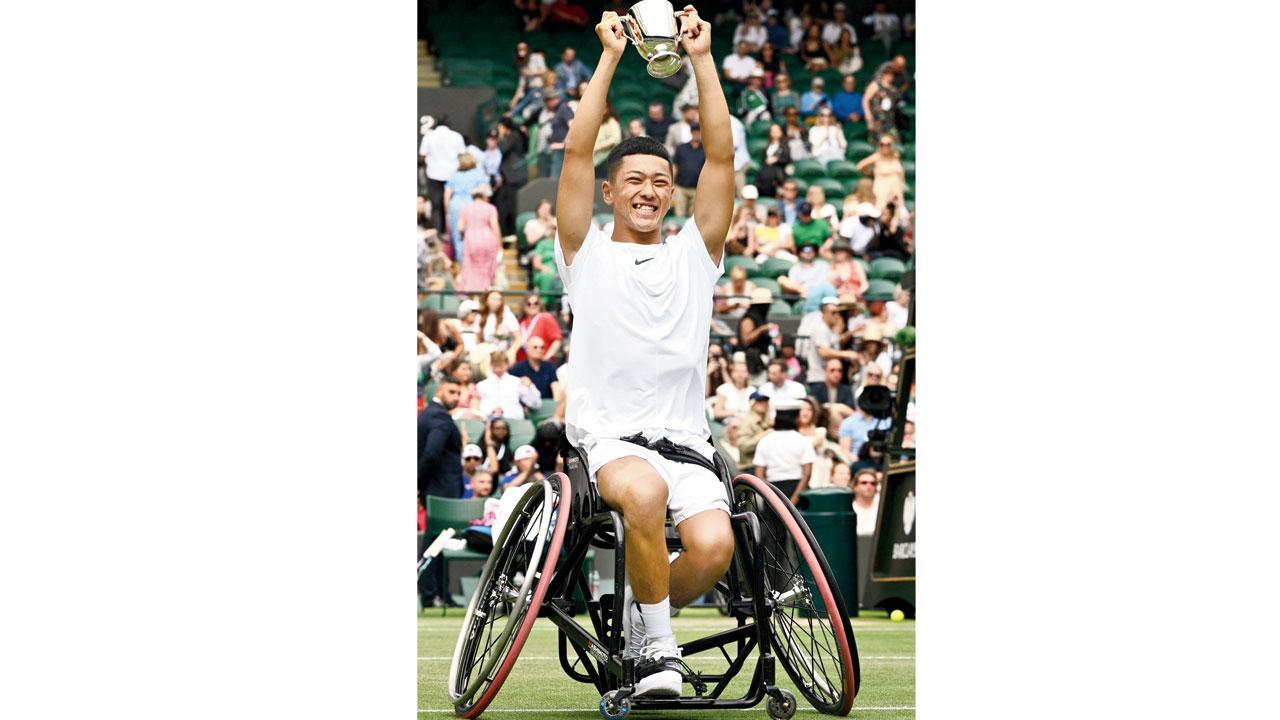日本のティーンエイジャー、小田時人が車椅子でウィンブルドンのタイトルを獲得し、歴史を刻んでいる