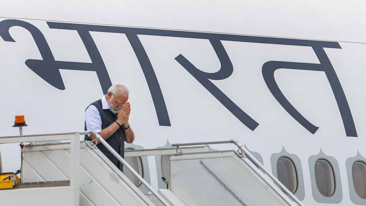 IN PHOTOS: PM Modi leaves for three-day visit to France, UAE