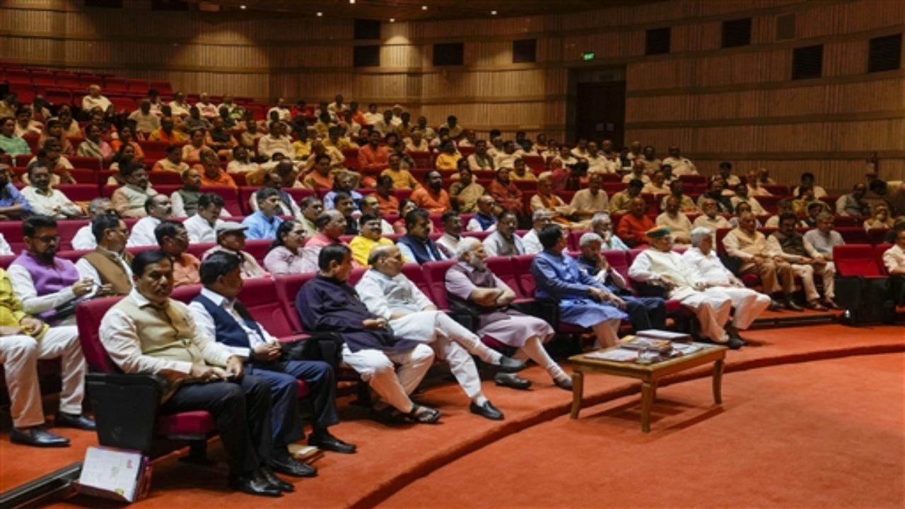 The Indian economy has grown to be the fifth largest from 10 under his government and will be the third biggest in its third term, the prime minister said, asking his party leaders to work with resolve and determination to help develop the country.