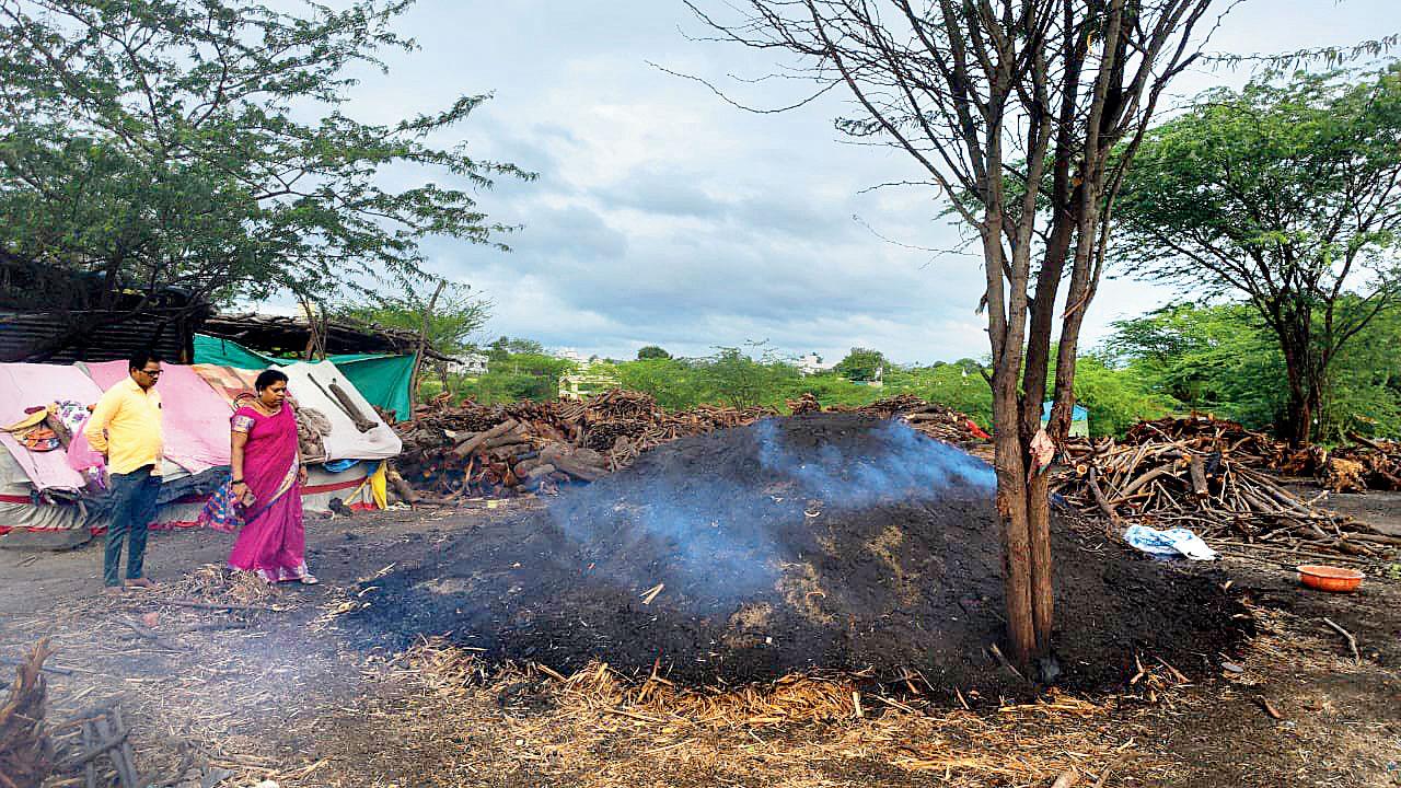 A shanty that was destroyed on Thursday night