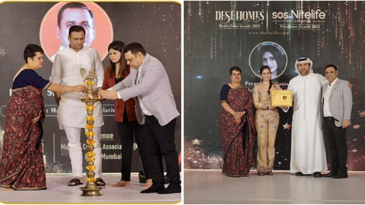 Prernaa Makhariaa honoured at SOS Nitelife  Excellence Awards 2023 at MCA,