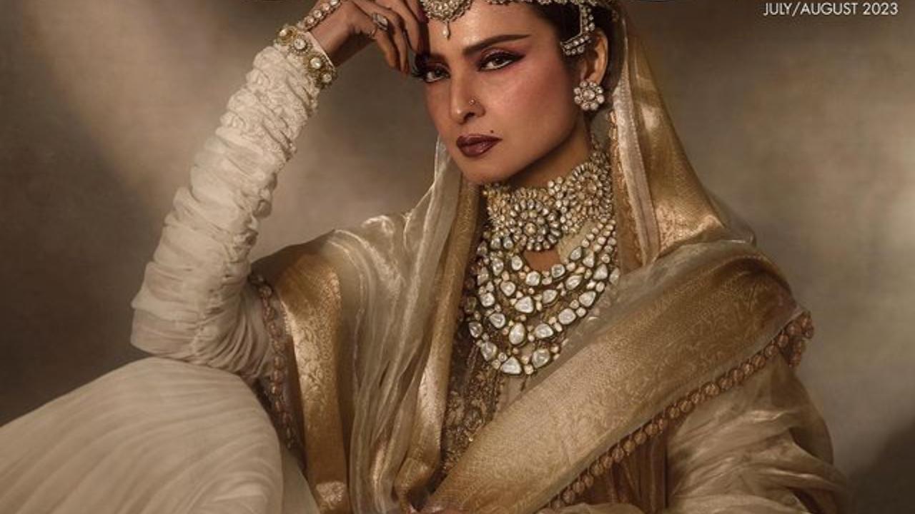 Rekha looks absolutely royal and magnificent on international magazine cover, celebs react