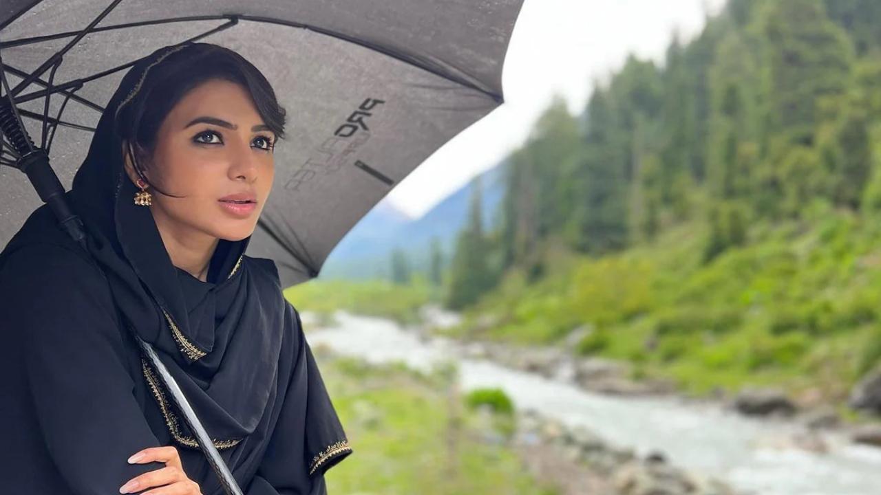 Samantha Ruth Prabhu seen as a bride during shoot of Kushi with Vijay Deverakonda in a temple, BTS pics go viral