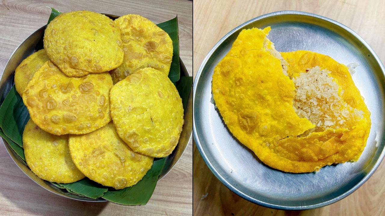 Mangalore resident Louvina Andrade says sanjeera, a crunchy and crispy sweet poori made with semolina, is best enjoyed hot. 