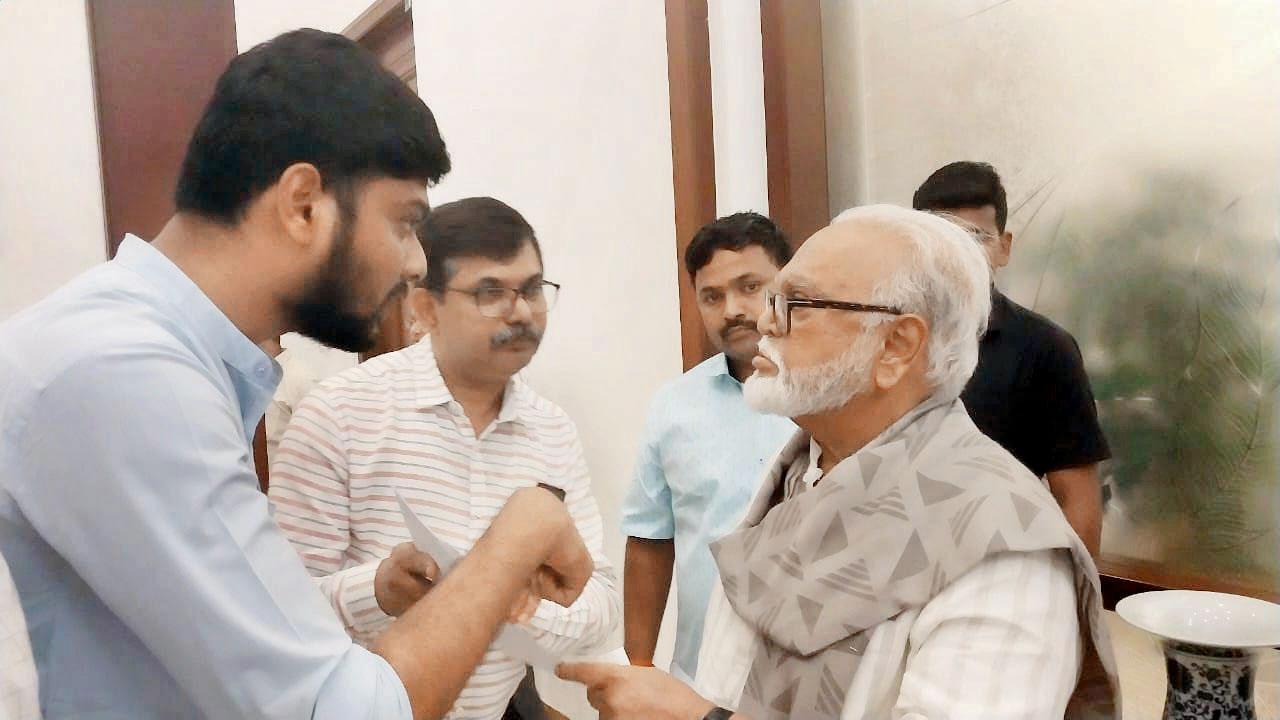 With NCP leader Chhagan Bhujbal
