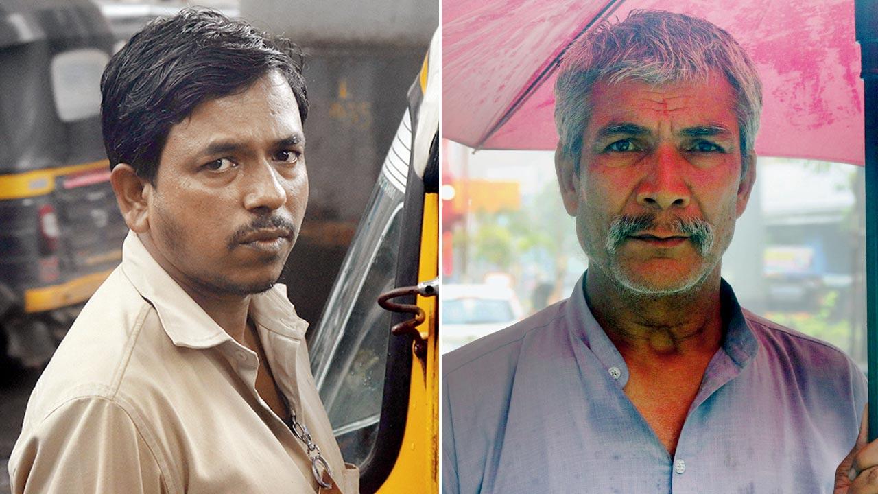 Auto driver Ramesh Jaiswal and Ramseth Tiwari, fruit seller