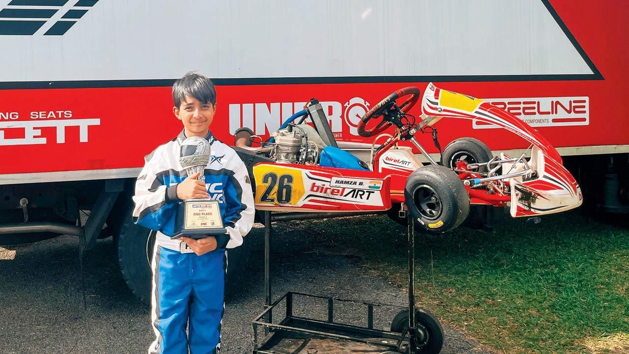 This 11-year-old kart racer scored second position at the IAME Asia Series