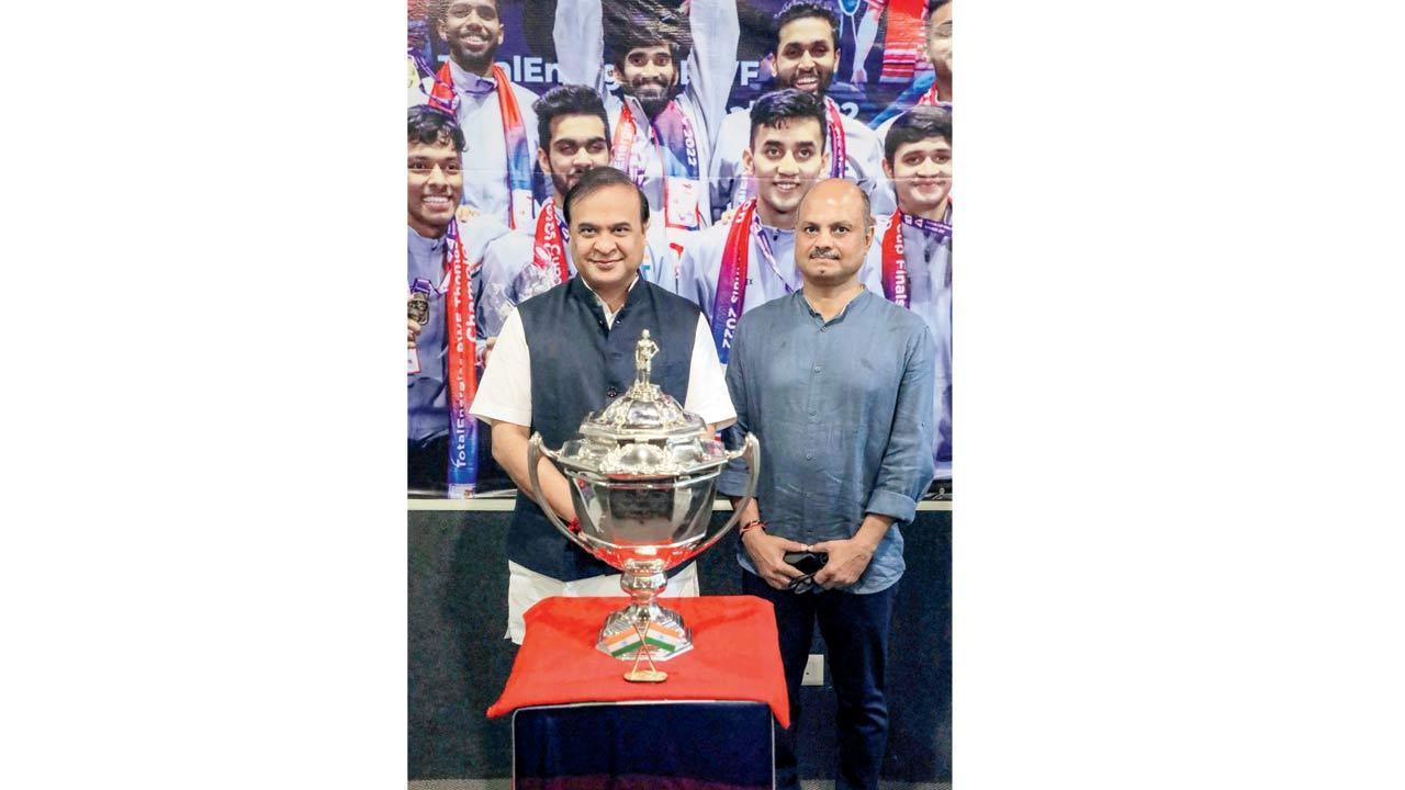 Historic Thomas Cup arrives in India
