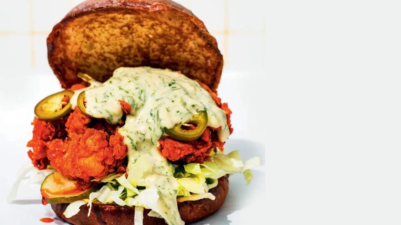 The Big Floyd: Named after a Bandra boy, late chef Floyd Cardoz, the burger is a fried chicken sandwich packed within a sweet Hokkaido-style milk bun with hot, spicy butter and tangy ranch sauce. At Veronica’s, Warden Road, Ranwar, Bandra West.Log on to Zomato Cost Rs 625 onwards