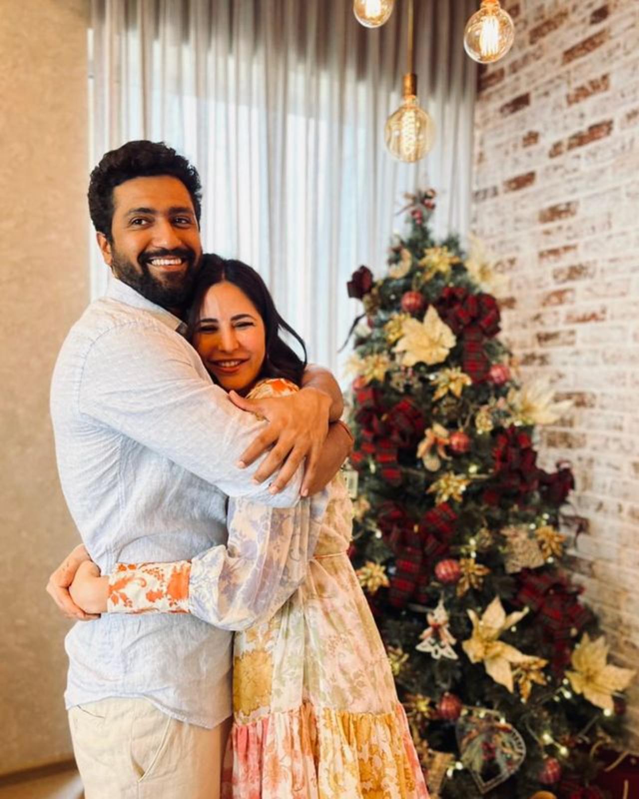This picture is from the couple's Christmas celebration. Vicky and Katrina celebrated the festival with their family 