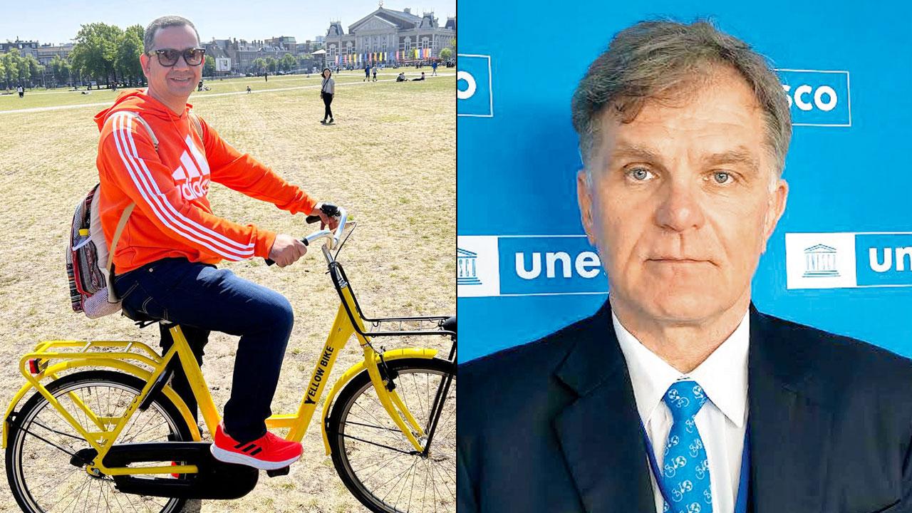 Vijay Malhotra cycles through Amsterdam