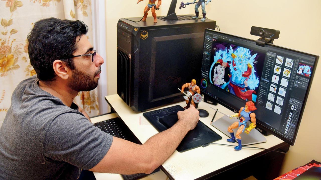 Jazyl Homavazir spends an hour and half each day on his passion projects. Pics/Shadab Khan