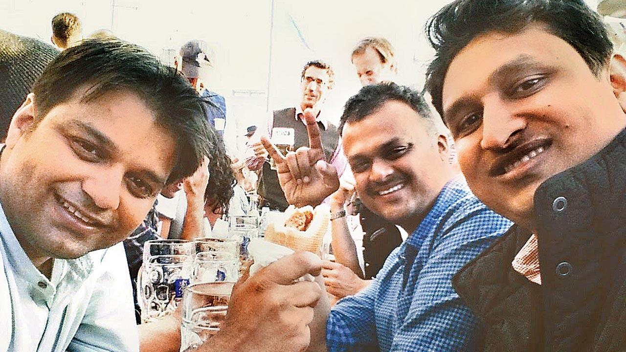 (From left) Porus Satwe, Devavrat Kamath and Francis Mel