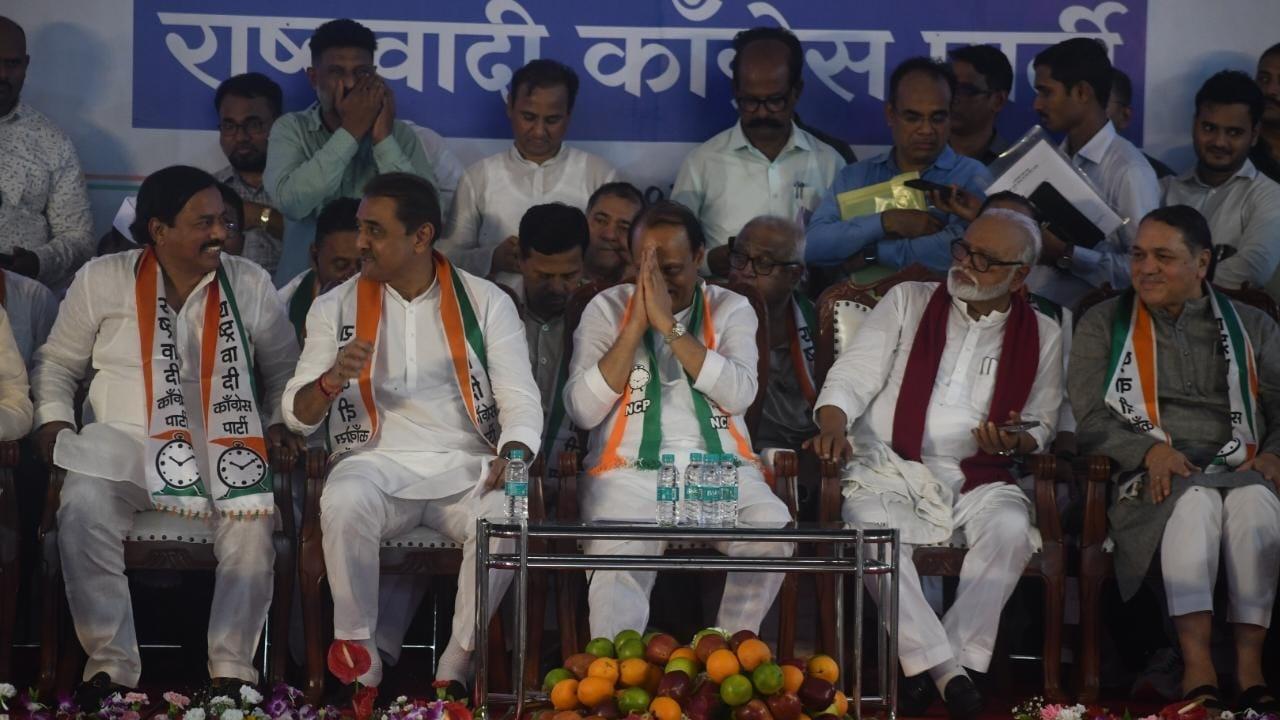 IN PHOTOS: Ajit Pawar's big show of strength with NCP MLAs at party meeting