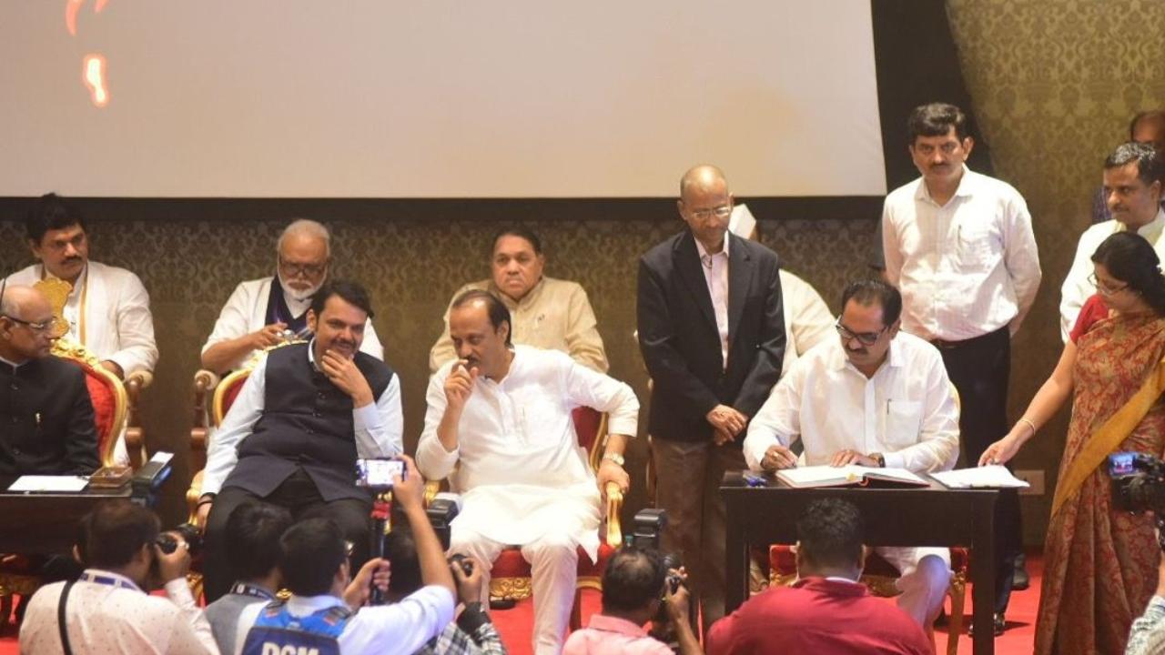 In a significant political development, prominent leaders from the Nationalist Congress Party (NCP) Chhagan Bhujbal, Dilip Walse Patil, and Hasan Mushrif were among others who were sworn in as ministers in the Maharashtra government on Sunday