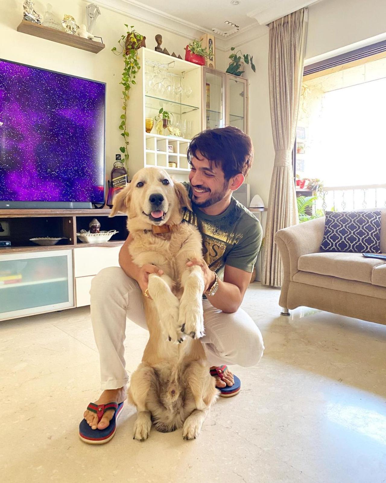 Arjun Bijlani
Arjun Bijlani's affection for dogs knows no bounds, and his beloved golden retriever, Boozy, holds a special place as his most cherished companion