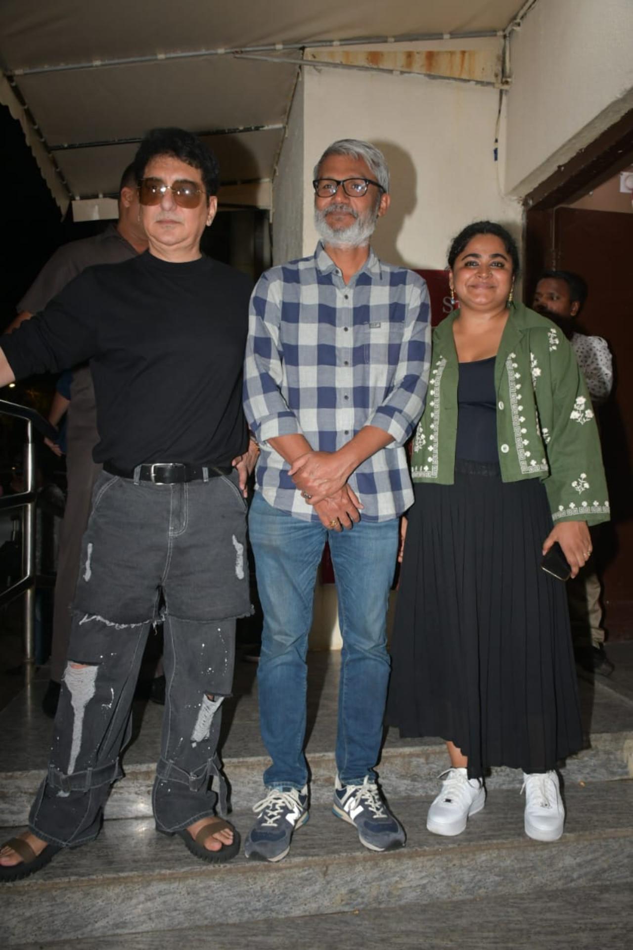 Director Nitesh Tiwari along with his filmmaker wife Ashwiny Iyer Tiwari and producer Sajid Nadiadwala were also at the screening