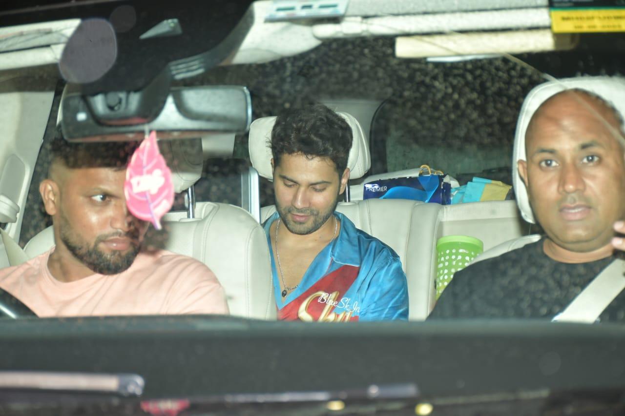 Varun Dhawan was seen in the same outfit that he had worn for the special screening of 'Bawaal' earlier in the day
