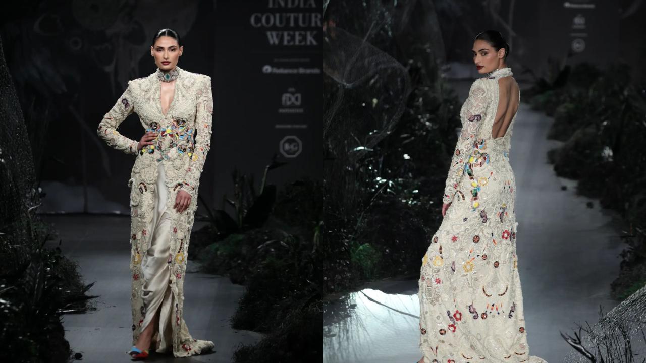 Athiya Shetty walks the ramp at India Couture Week, here is how husband KL Rahul reacted