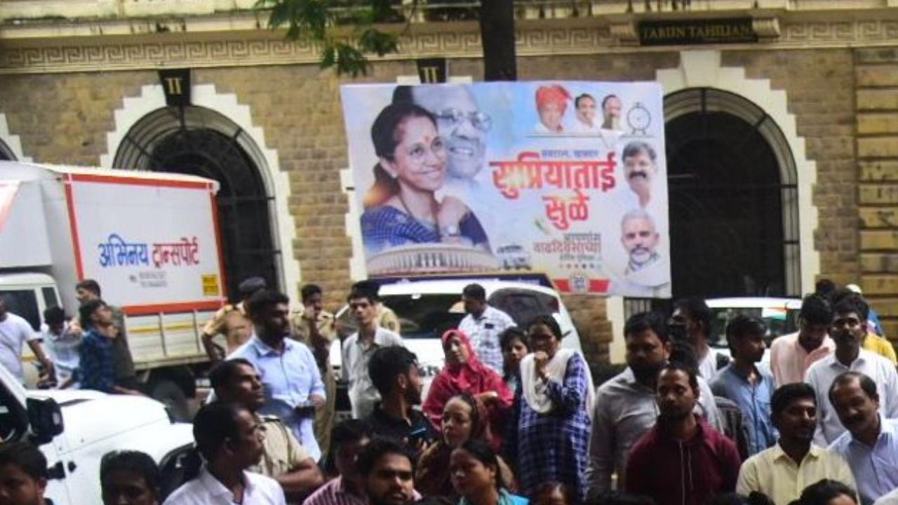 Earlier in the day, Ajit Pawar led a vertical split in the party to become the deputy chief minister, while eight other NCP leaders were sworn in as ministers in the Shiv Sena-Bharatiya Janata Party (BJP) government