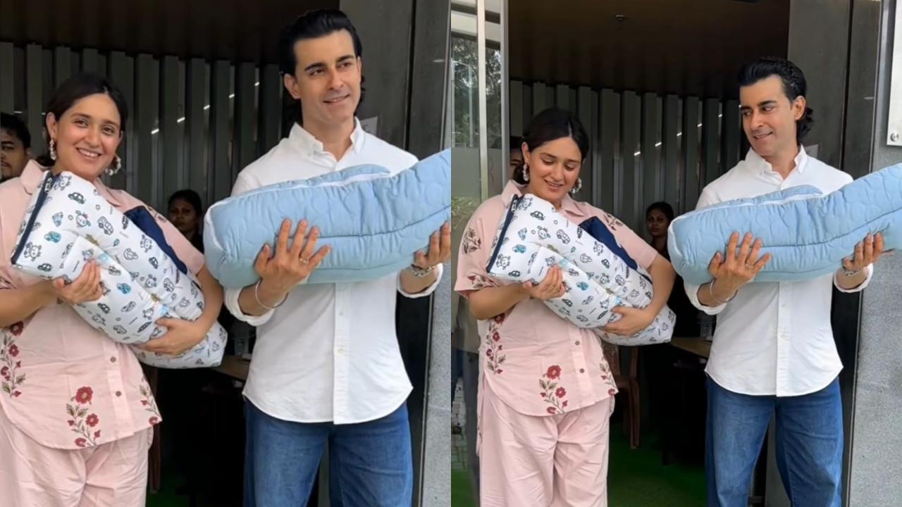 Gautam Rode and Pankhuri Awasthy make an adorable appearance with newborn twins