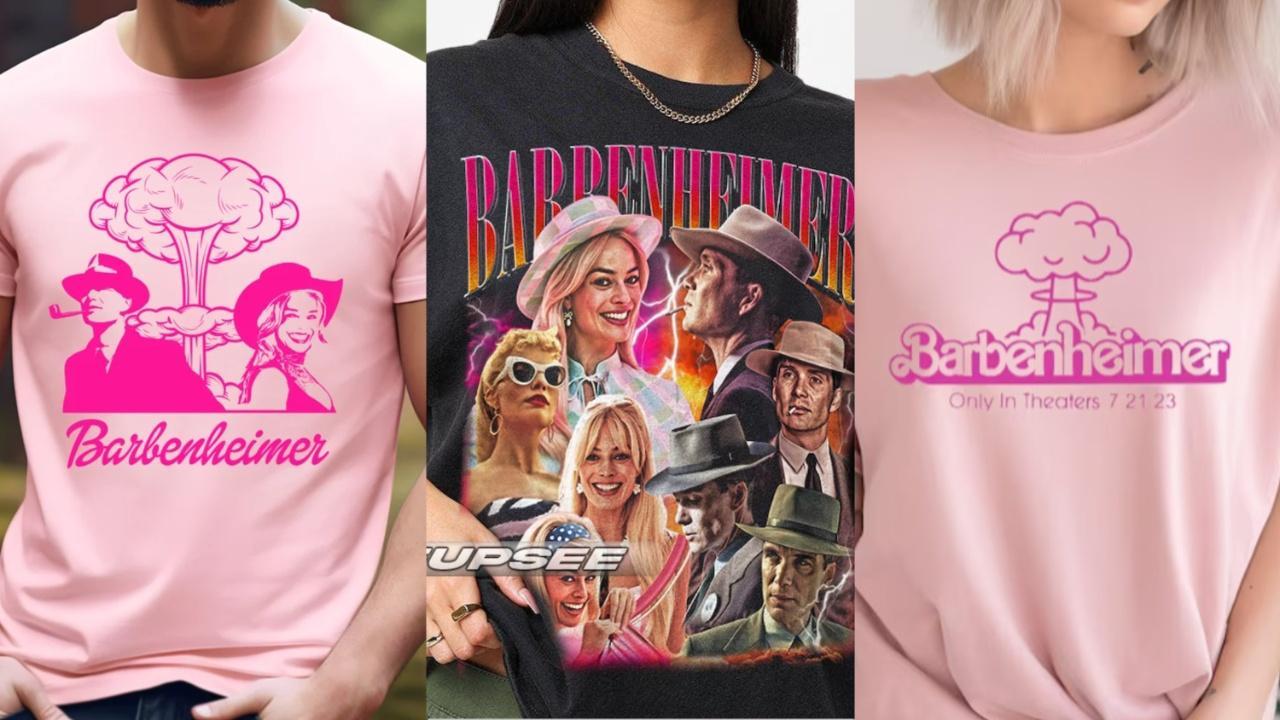 Barbie and Oppenheimer-inspired ‘Barbenheimer’ T-shirts by Indie artists