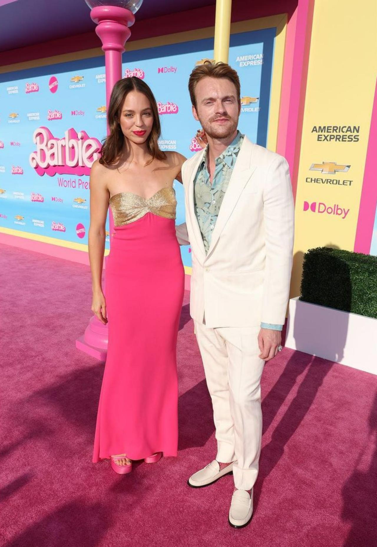 Claudia Sulewski and Finneas also made an appearance at the premiere. Finneas looked dapper in a white suit, while Claudia was styled in a gold and pink gown