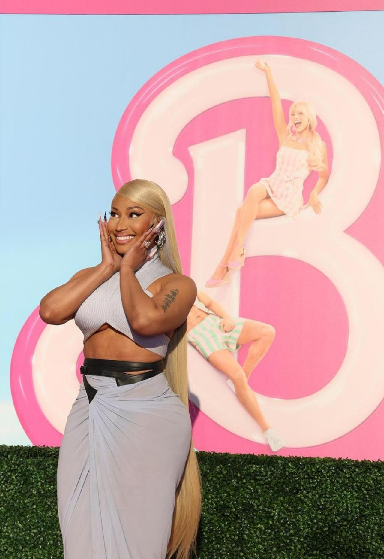 With her long blond hair, Nicki Minaj is definitely acing the Barbie aesthetic