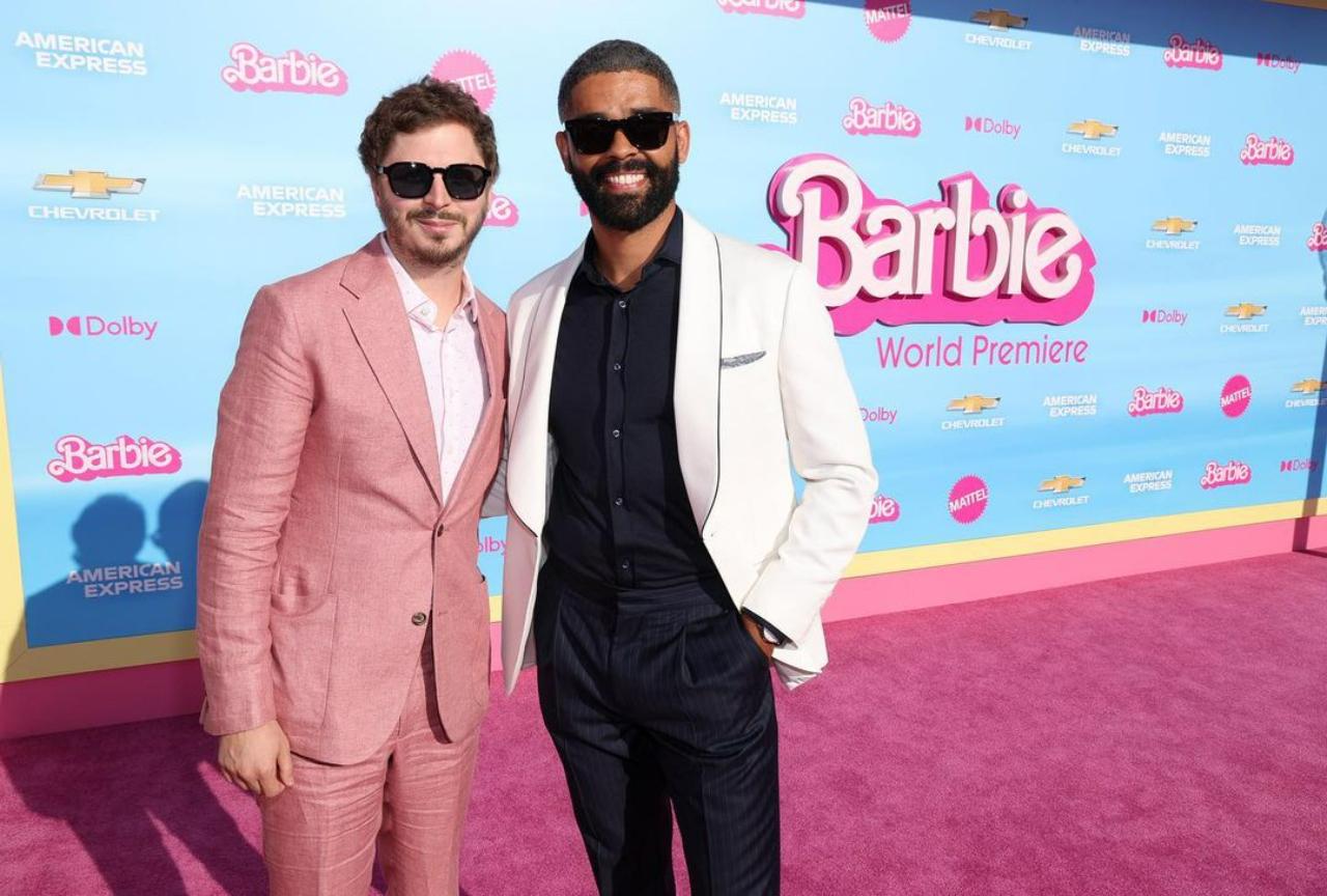 Michael Cera stood arm-in-arm with Kingsley Ben-Adir