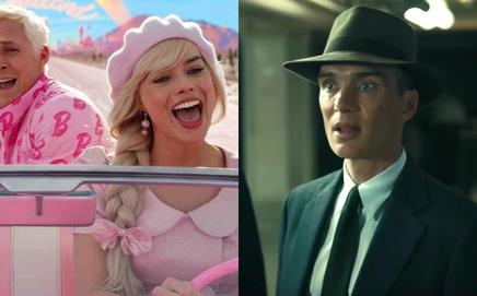 Stills from Barbie and Oppenheimer