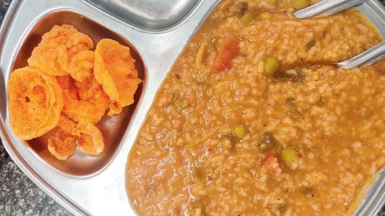 Bisbele bhathThis tangy, rice-based dish has its origins in Karnataka. “It’s like dal-chawal, but with sambhar,” Shubham Shah, a tax consultant based in Malad shares. The dish comes mixed into the rice and contains green peas, French beans, tomatoes, and capsicums, in a spicy, tangy, rasam-style curry. Served with bright orange fryums, it’s an essential comfort food. 