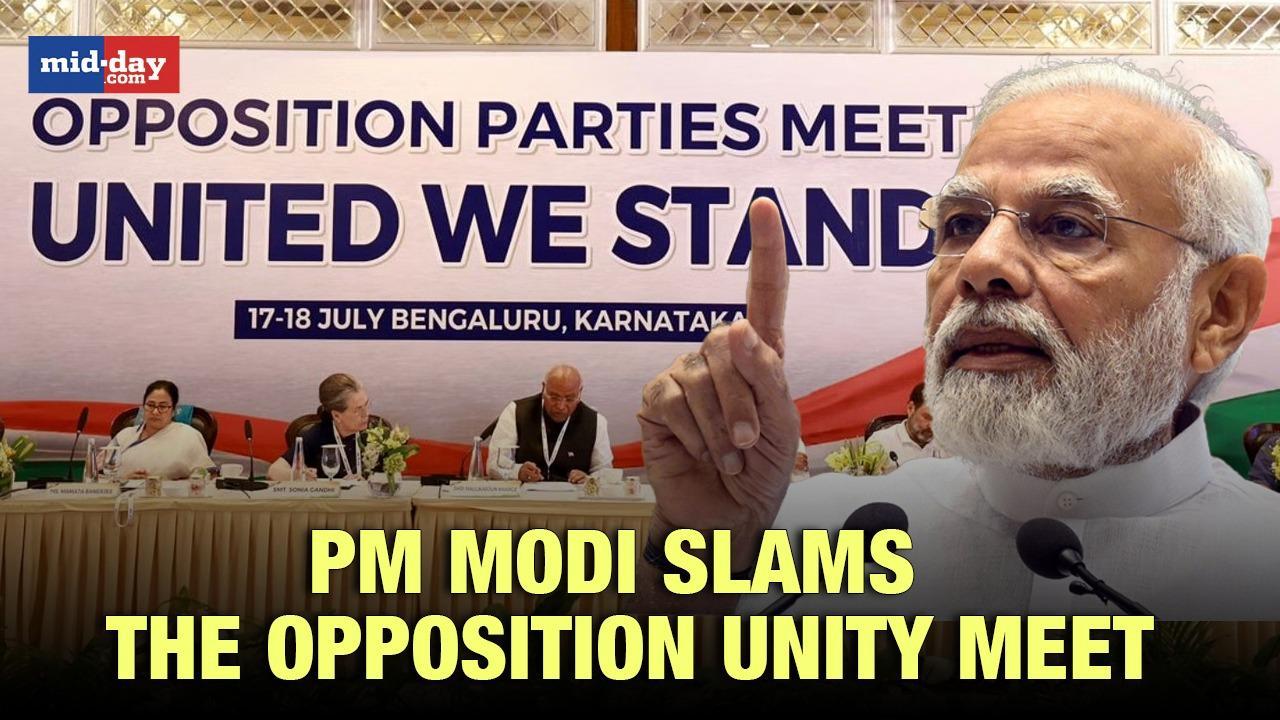 PM Modi calls the opposition unity meeting 'Bhrashtachari Sammelan'