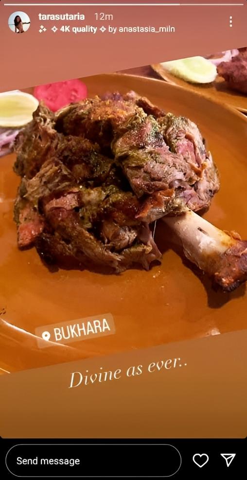 A gastronomic affair at Bukhara! Tara Sutaria experiences royal dining and shares it with us all!