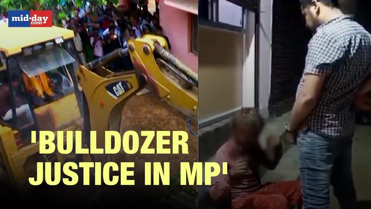 Bulldozer action taken over Sidhi pee-gate accused