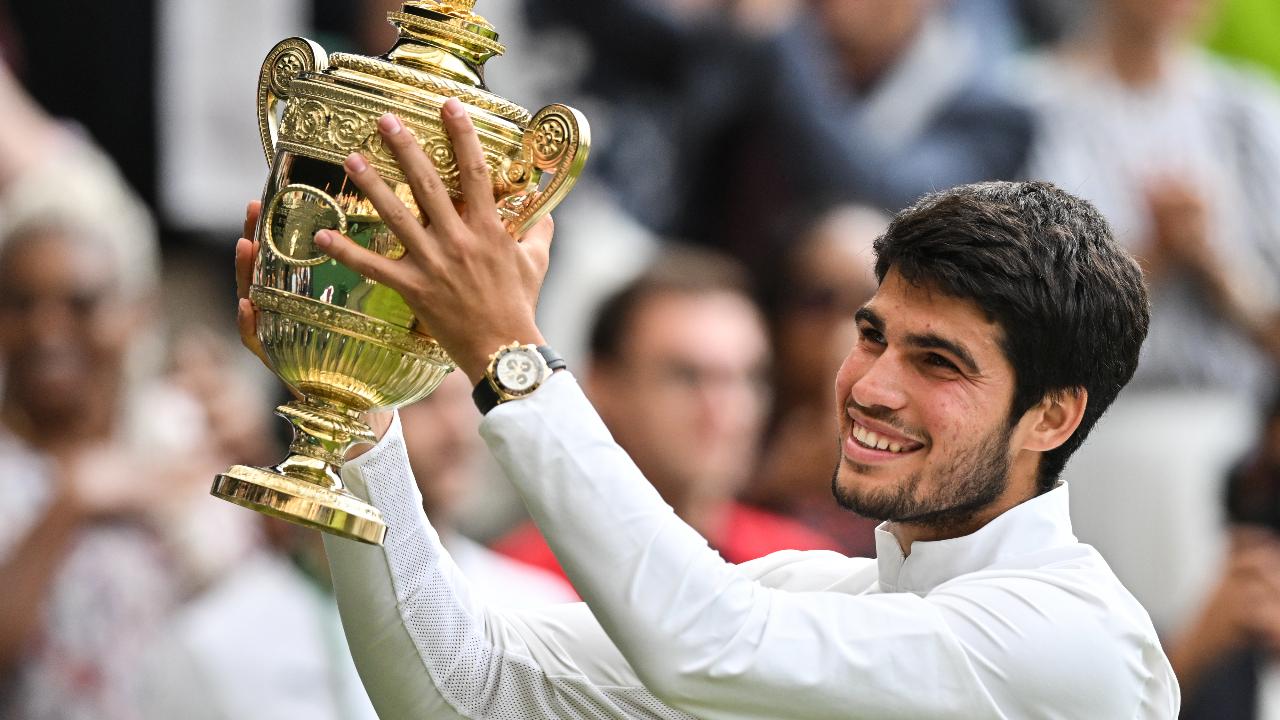 The duo would play on for another 24 minutes, bringing the total to more than 4 1/2 hours, but Alcaraz never relented, never gave way. And it was Alcaraz, not Djokovic, receiving the trophy in the evening.