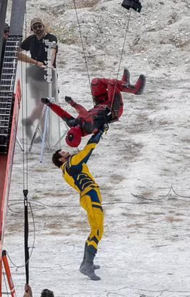 In the picture, Reynolds could be seen dressed up as his character Deadpool, whereas Hugh is seen as Wolverine