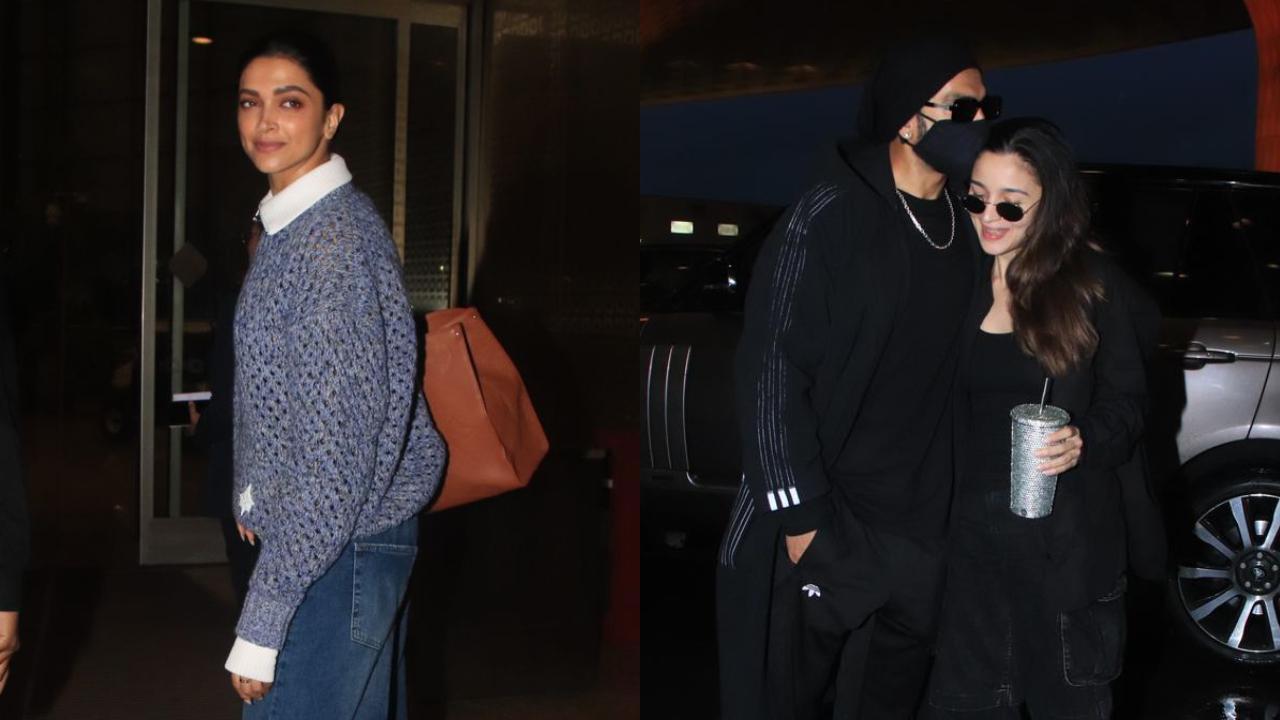 Deepika Padukone spotted at airport, Ranveer Singh, Alia Bhatt also papped