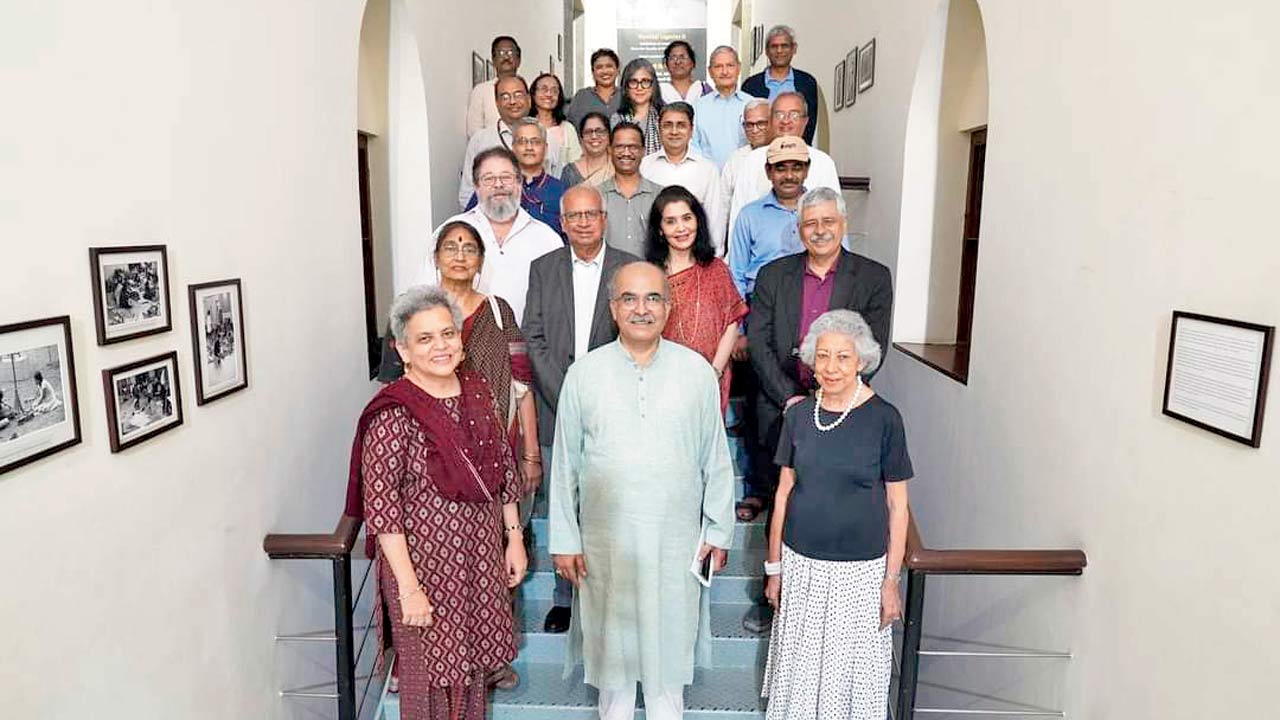 A picture taken during the meet at CSMVS. Pic courtesy/Facebook